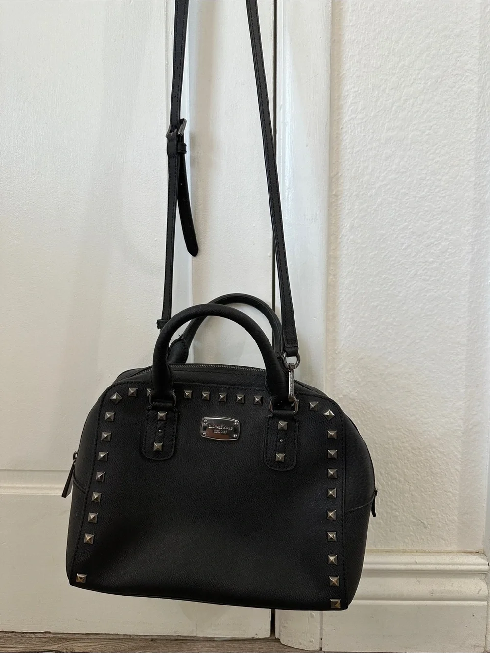 Michael Kors black leather bag